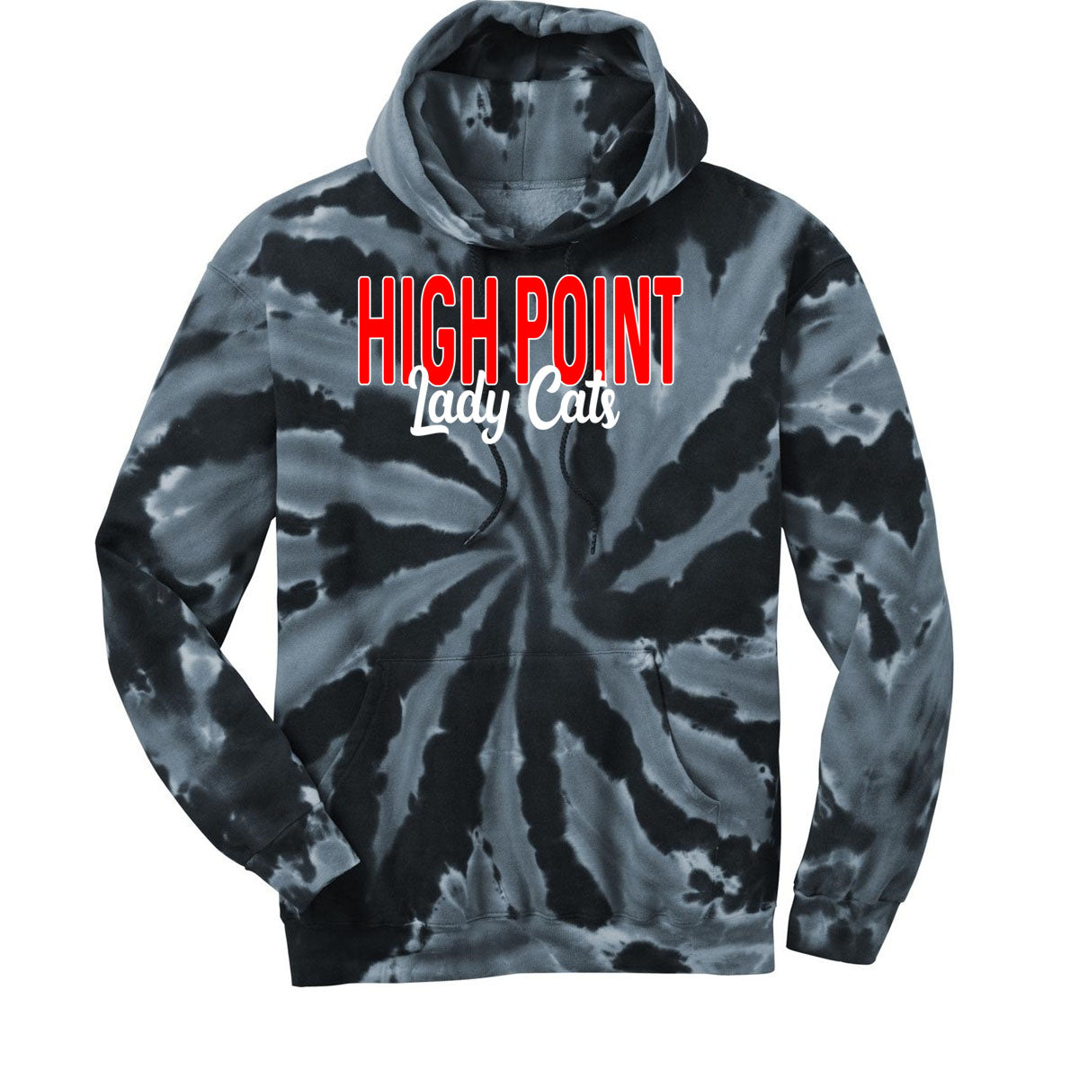 High Point Softball Tie-Dye Hooded Sweatshirt Design 7