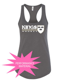 Kings Hockey Design 3 Performance Racerback Tank Top