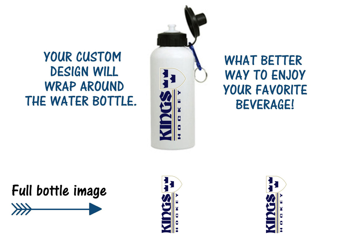 Kings Hockey Personalized Water Bottle DESIGN 3