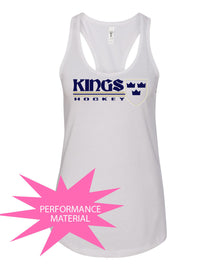 Kings Hockey Design 3 Performance Racerback Tank Top