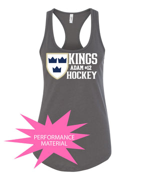 Kings Hockey Design 4 Performance Racerback Tank Top