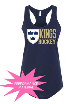 Kings Hockey Design 4 Performance Racerback Tank Top