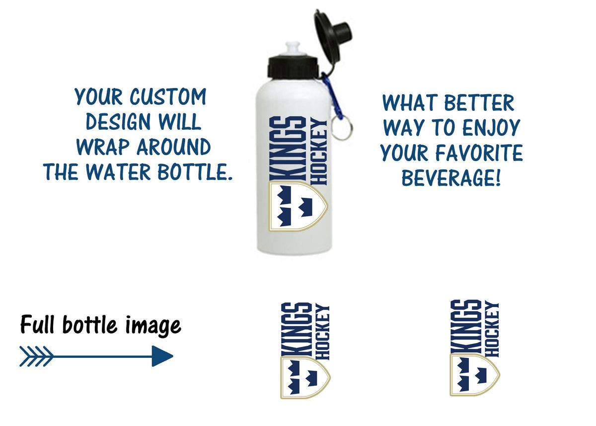 Kings Hockey Personalized Water Bottle DESIGN 4