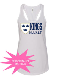 Kings Hockey Design 4 Performance Racerback Tank Top