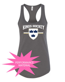 Kings Hockey Design 5 Performance Racerback Tank Top