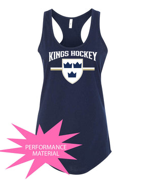 Kings Hockey Design 5 Performance Racerback Tank Top