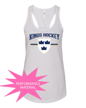 Kings Hockey Design 5 Performance Racerback Tank Top