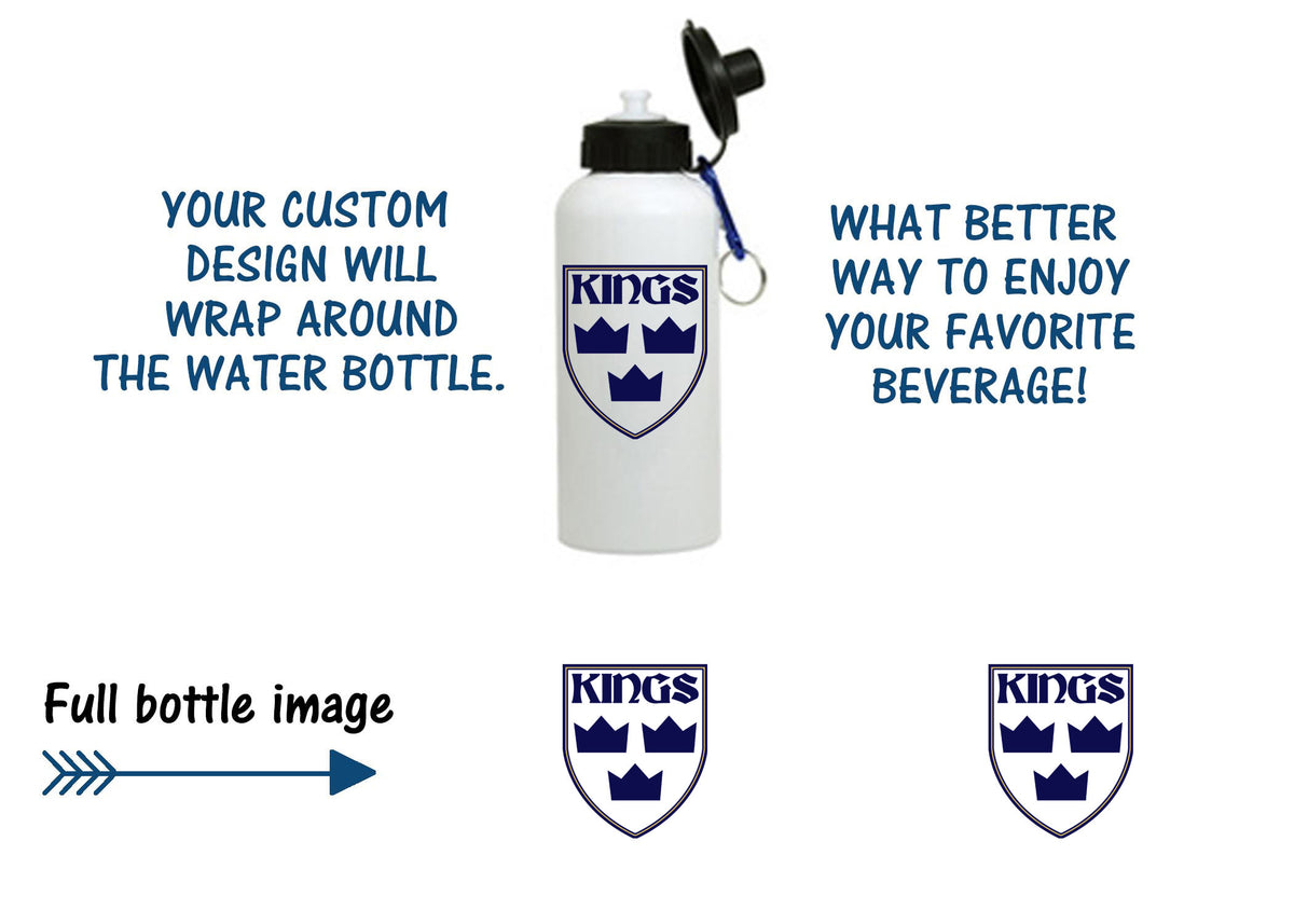 Kings Hockey Personalized Water Bottle Logo