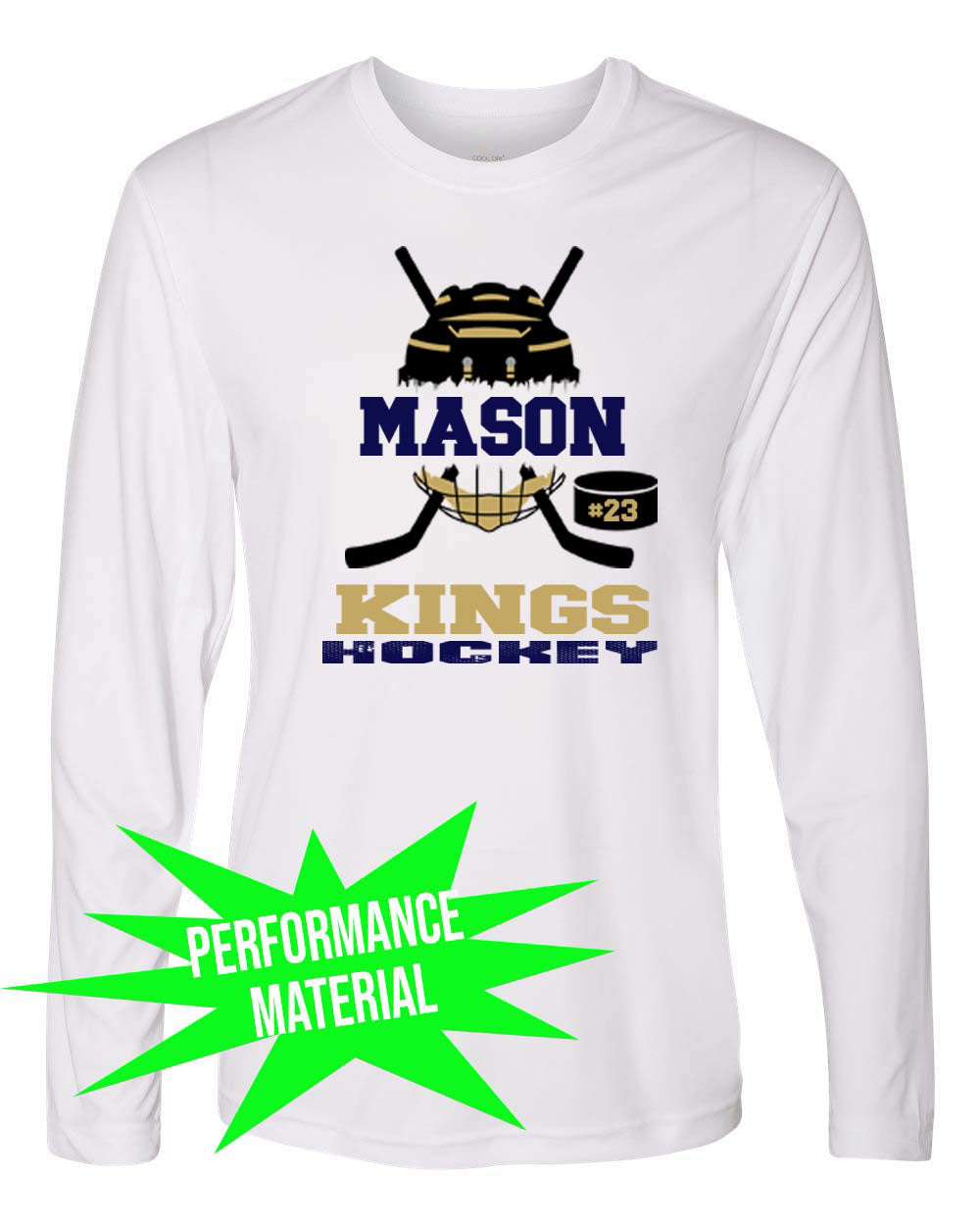 Kings Hockey Performance Material Design 1 Long Sleeve Shirt