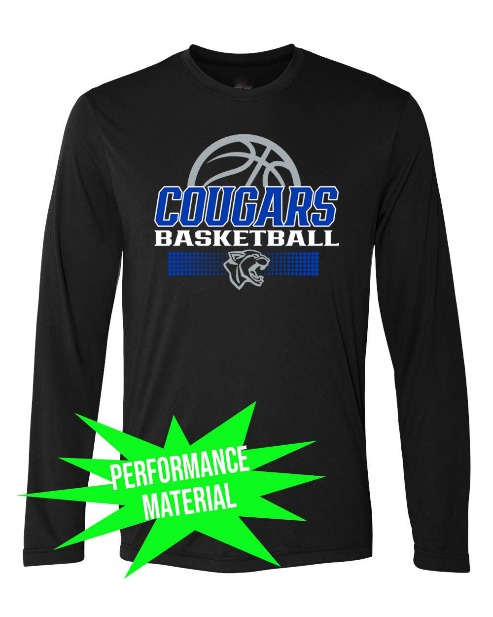 Kittatinny Basketball Performance Material Design 6 Long Sleeve Shirt