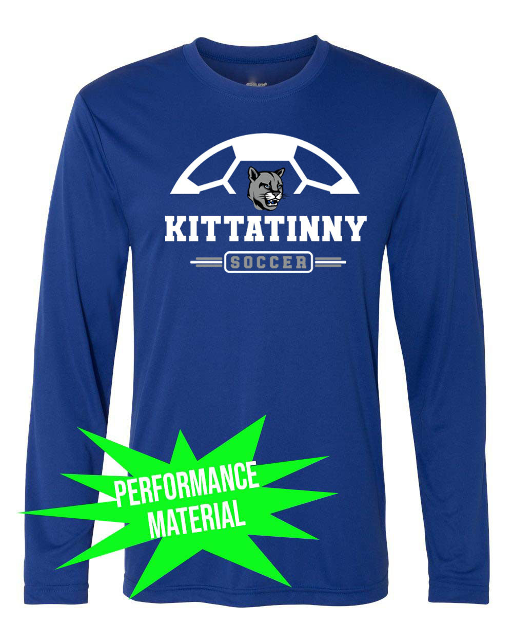 Kittatinny Soccer Performance Material Design 2 Long Sleeve Shirt