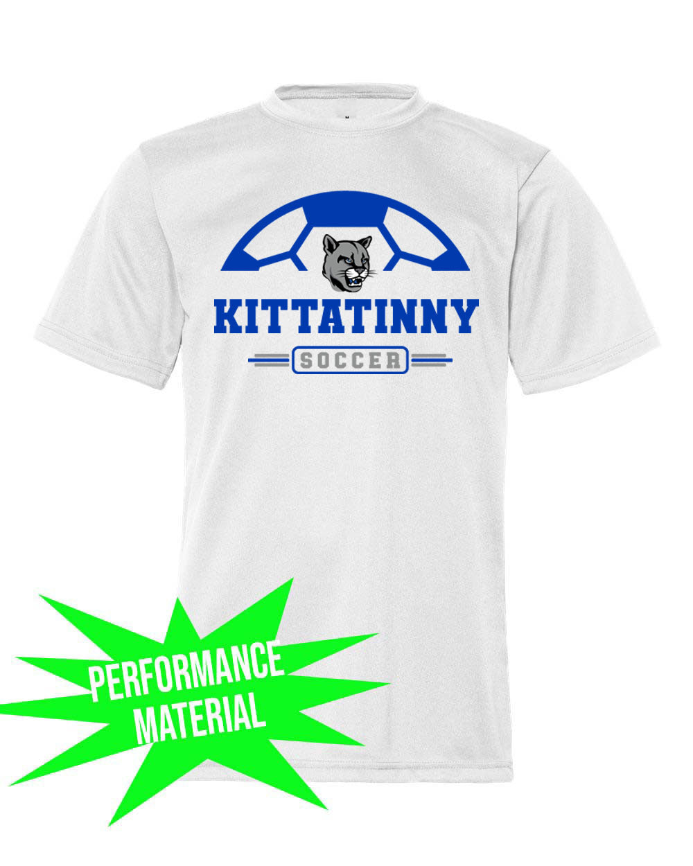 Kittatinny Soccer Performance Material T-Shirt design 2