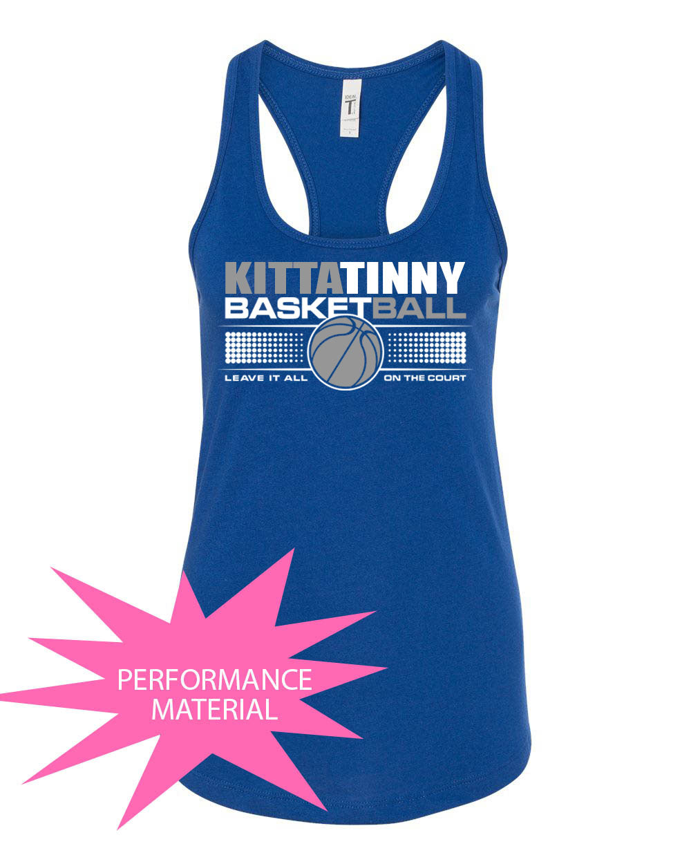 Kittatinny Basketball Performance Racerback Tank Top Design 1