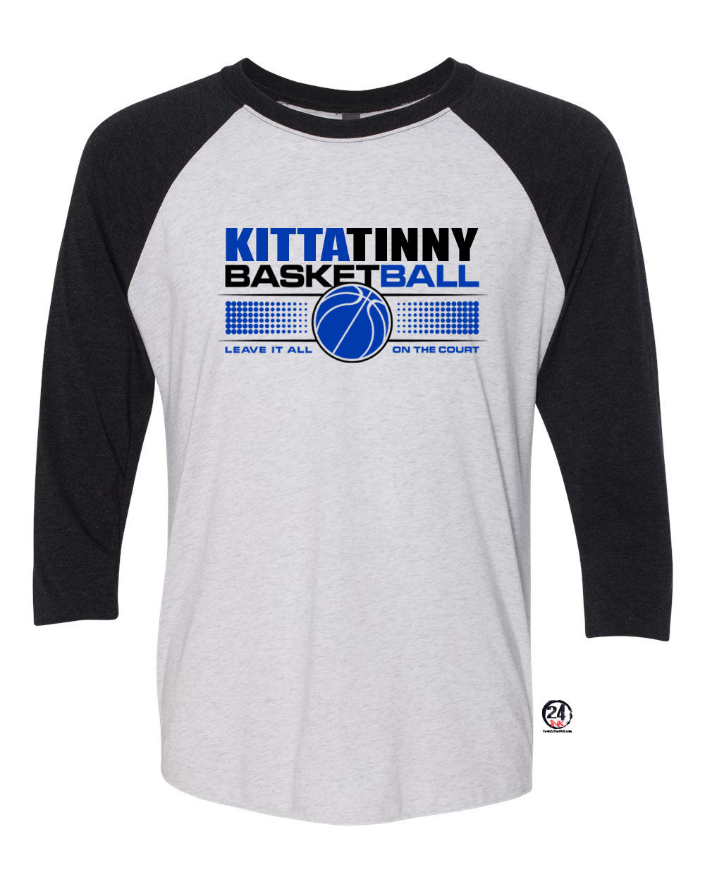 Kittatinny Basketball Design 1 raglan shirt