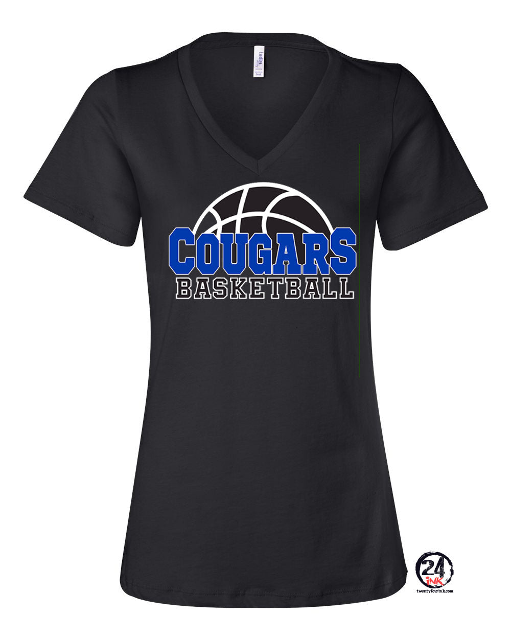 Kittatinny Basketball Design 2 V-neck T-Shirt
