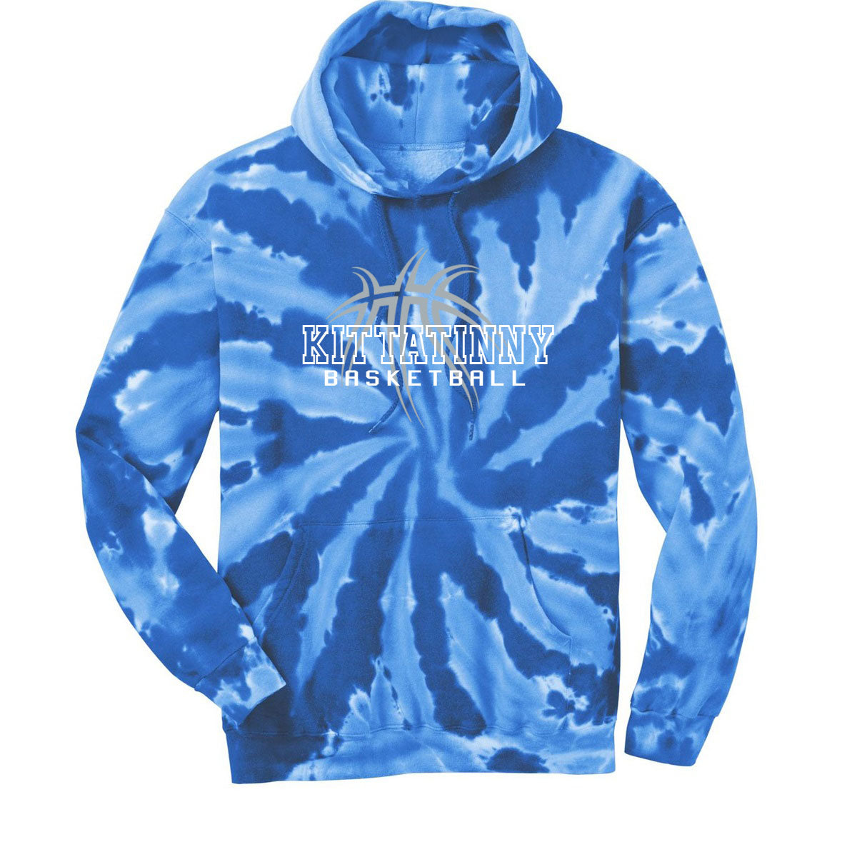 Kittatinny Basketball Tie-Dye Hooded Sweatshirt Design 4