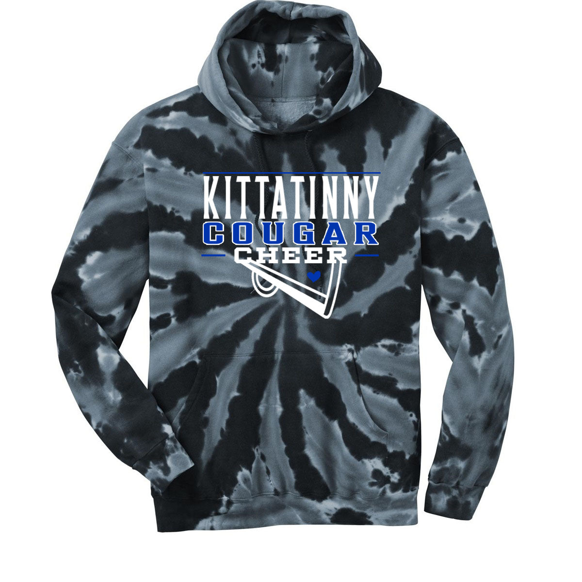 Kittatinny Cheer Tie-Dye Hooded Sweatshirt Design 11