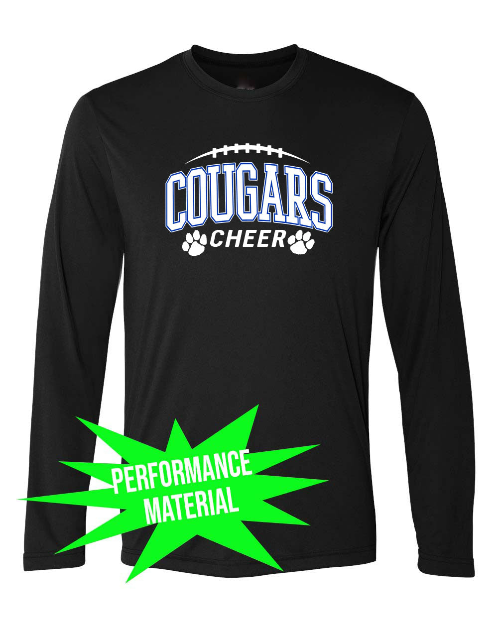 Kittatinny Cheer Performance Material Long Sleeve Shirt Design 13