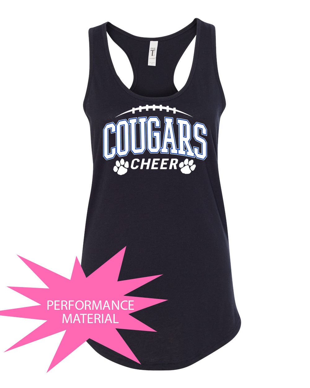 Kittatinny Cheer Performance Racerback Tank Top Design 13