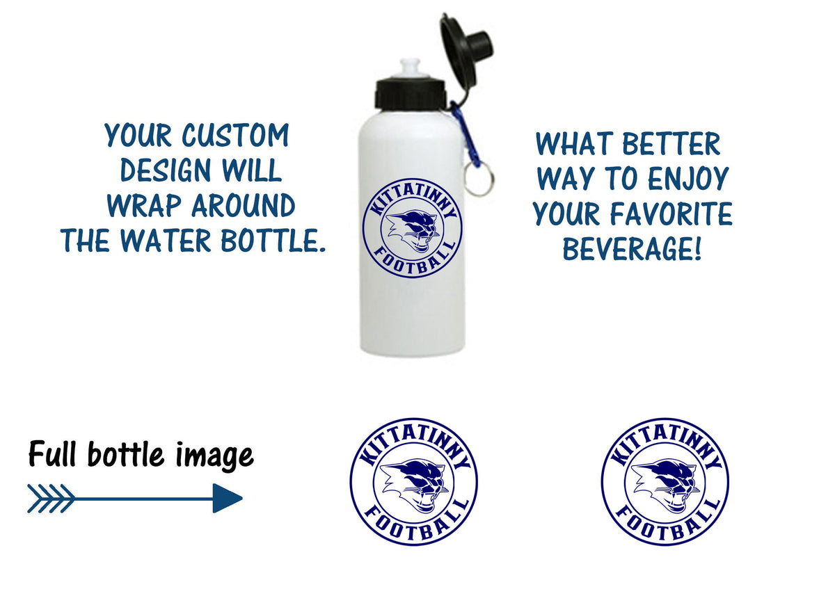 Kittatinny Football Personalized Water Bottle