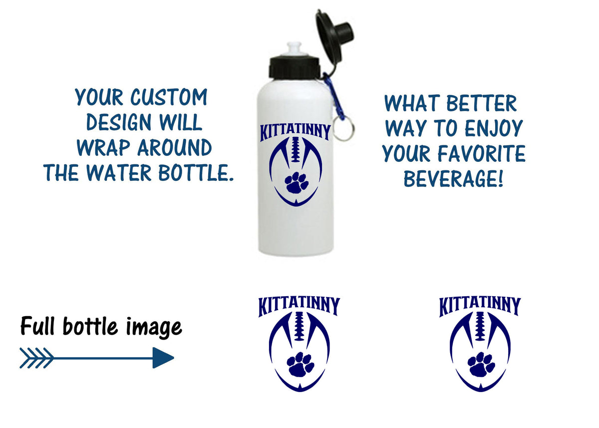 Kittatinny Football Personalized Water Bottle DESIGN 8