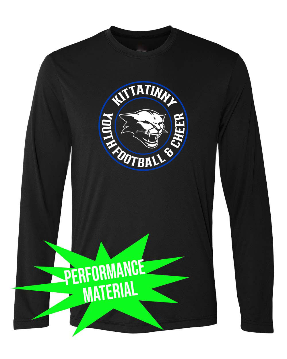 Kittatinny Cheer Performance Material Long Sleeve Shirt Football & Cheer