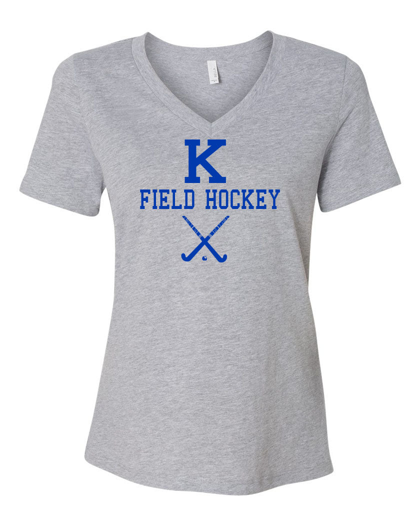 Kittatinny Jr High Field Hockey design 5 V-neck T-Shirt