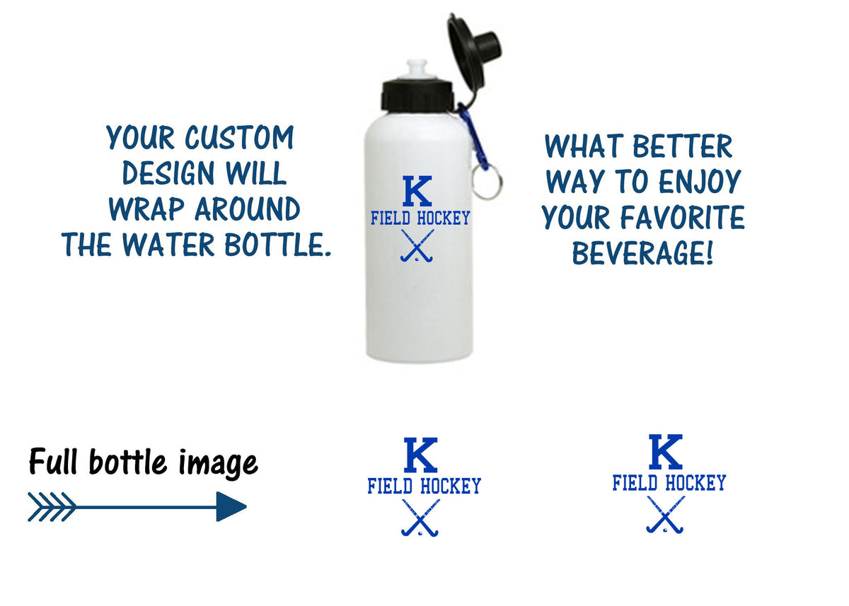 Kittatinny Jr High Field Hockey Personalized Water Bottle DESIGN 5