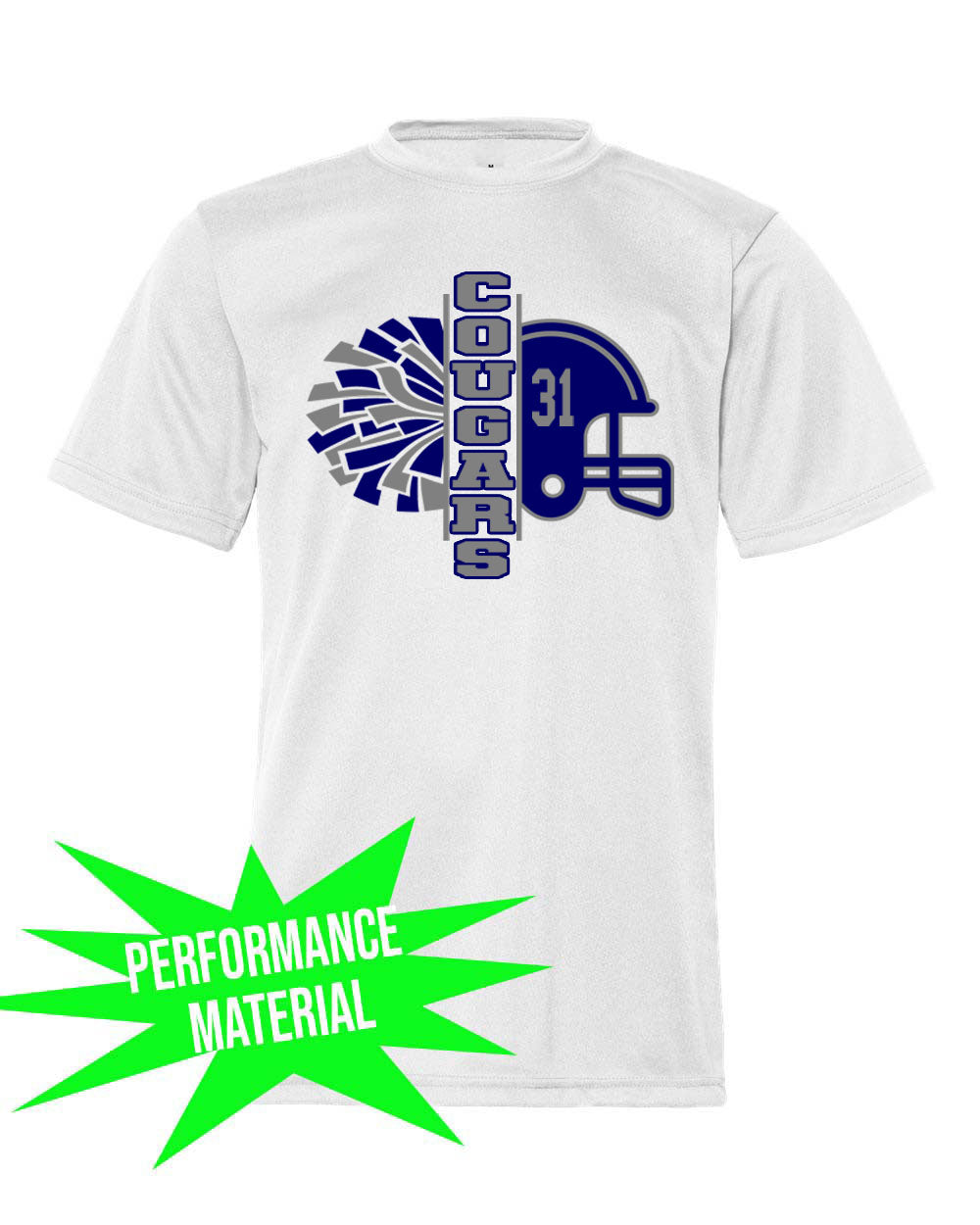 Kittatinny Football Performance Material T-Shirt design 7