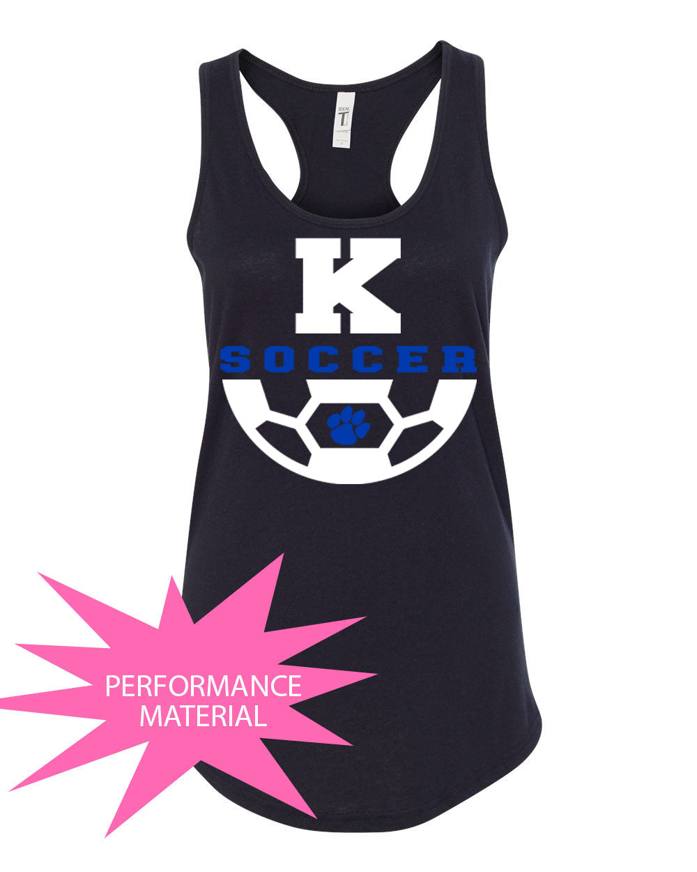 Kittatinny Soccer Design 4 Performance Racerback Tank Top