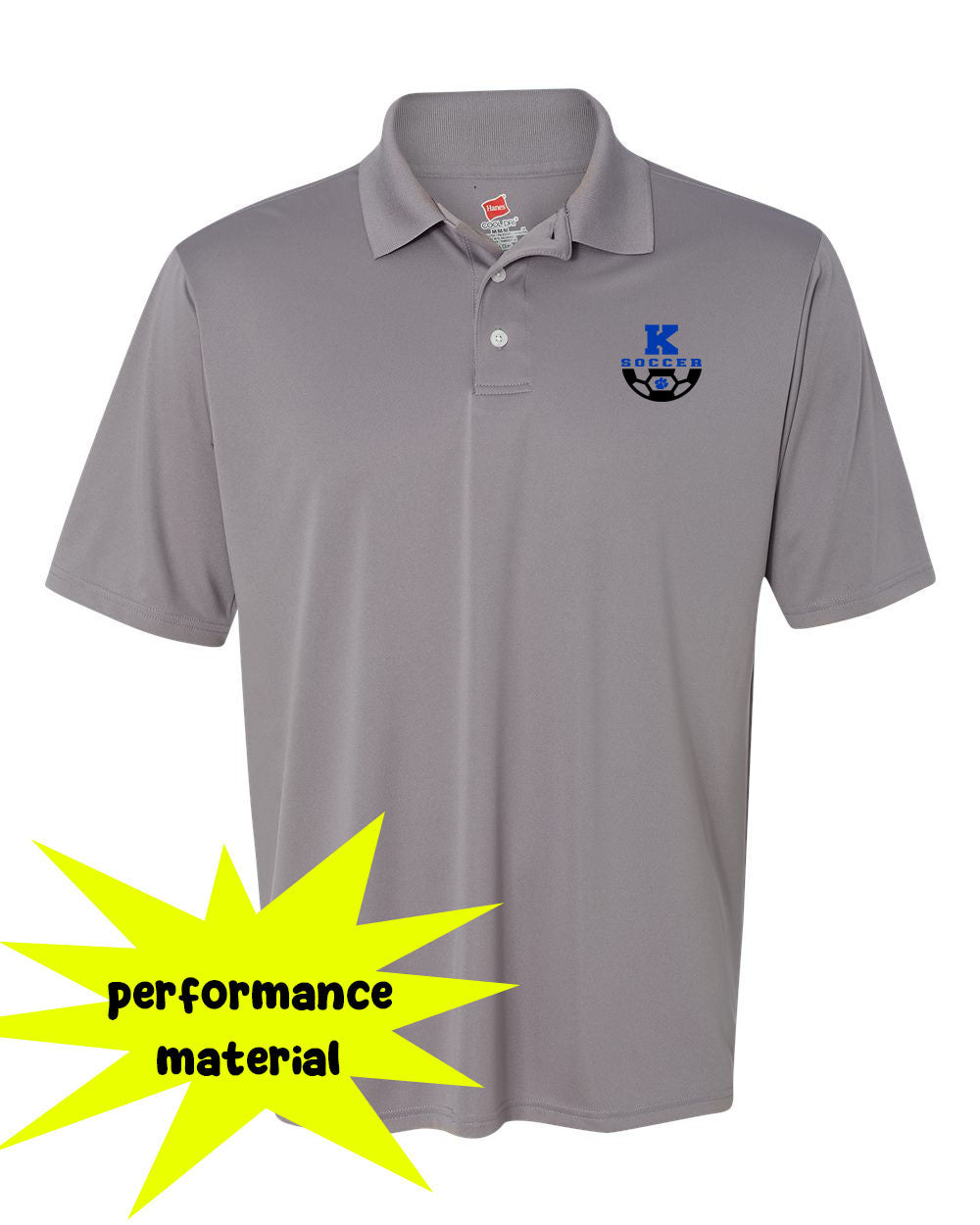 Kittatinny Soccer Design 4 Performance Material Polo T-Shirt