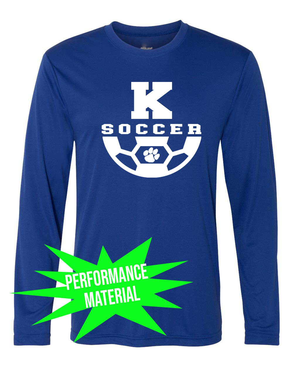 Kittatinny Soccer Performance Material Design 4 Long Sleeve Shirt