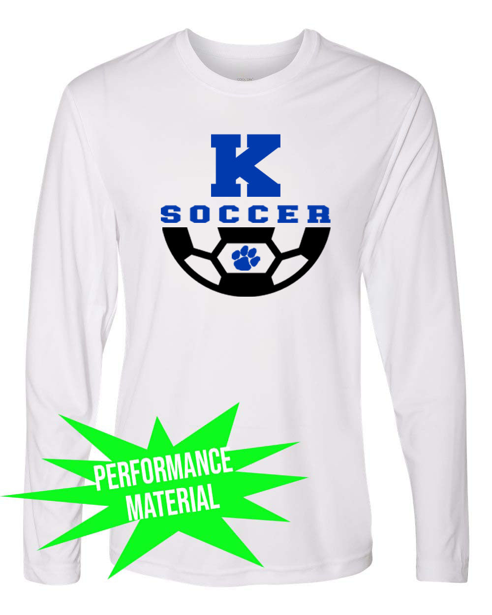 Kittatinny Soccer Performance Material Design 4 Long Sleeve Shirt