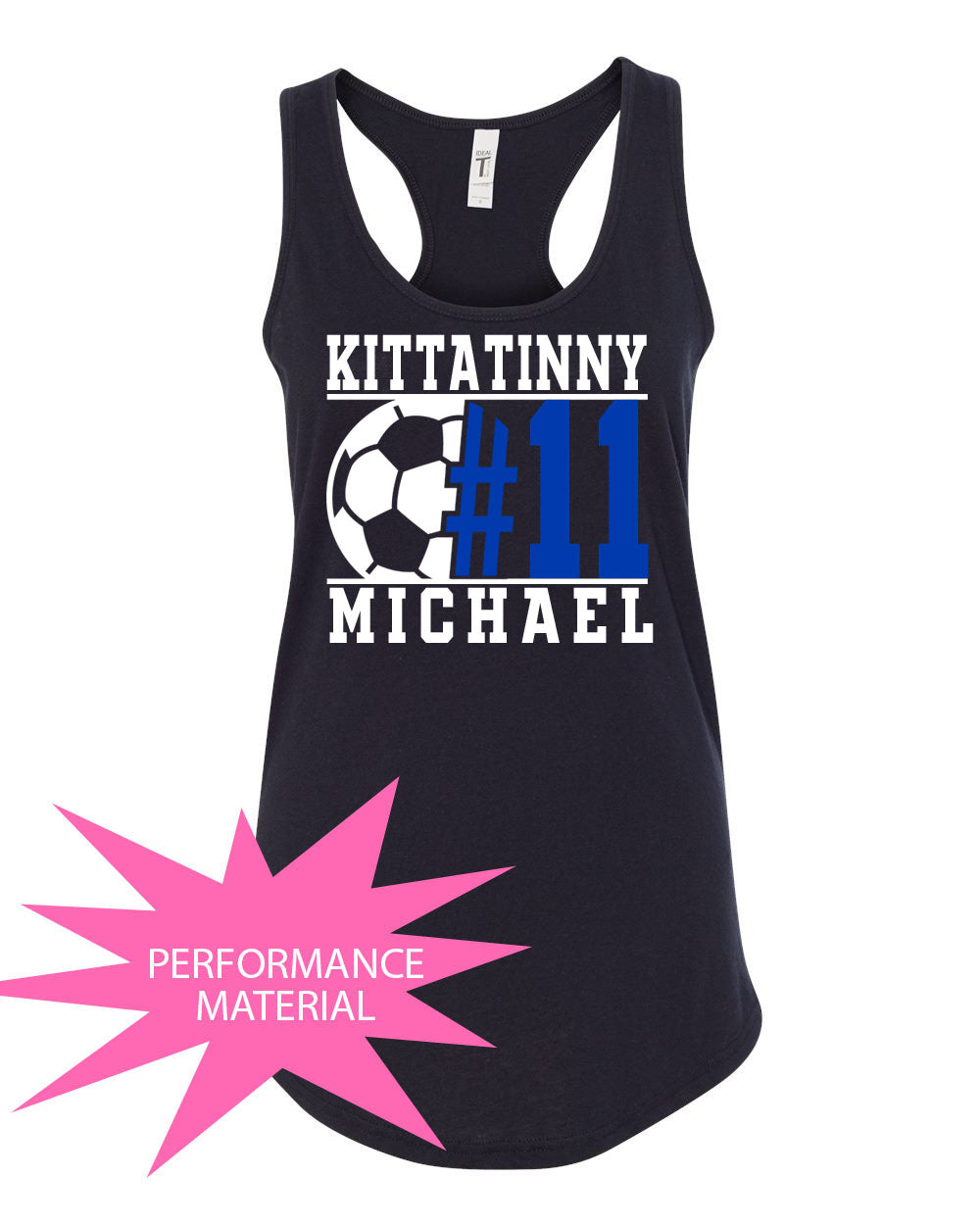 Kittatinny Soccer Design 5 Performance Racerback Tank Top