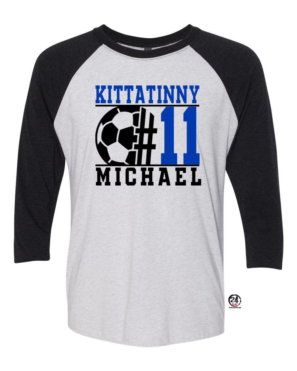 Kittatinny Soccer Design 5 Raglan Shirt