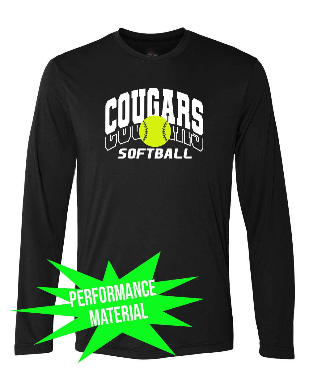 Kittatinny Softball Performance Material Long Sleeve Shirt Design 2