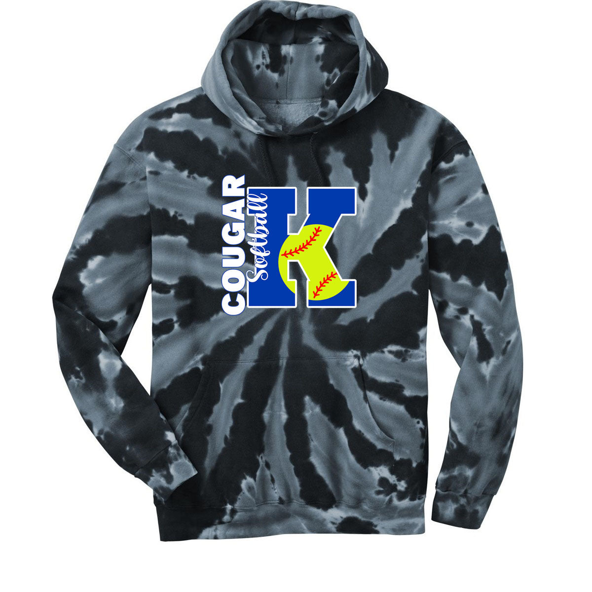 Kittatinny Softball Tie-Dye Hooded Sweatshirt Design 5