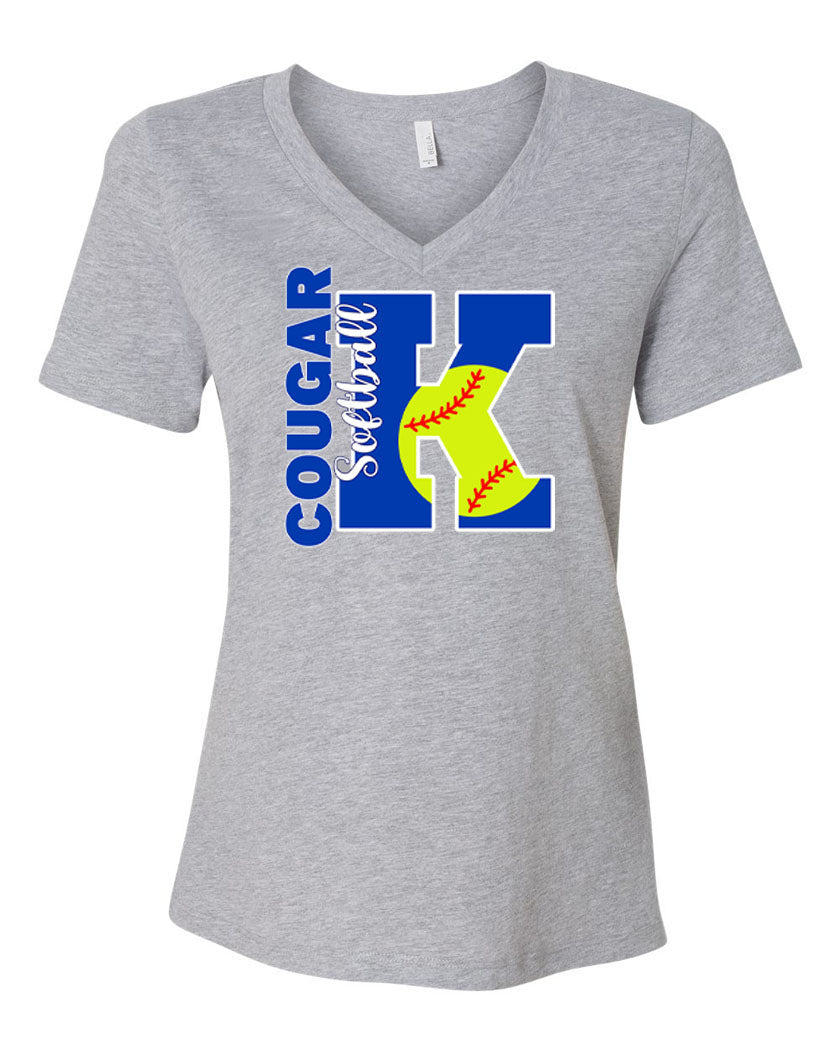 Kittatinny Softball V-neck T-Shirt Design 5