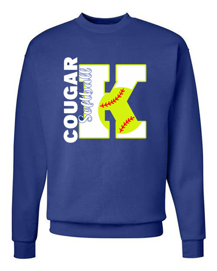 Kittatinny Softball non hooded sweatshirt Design 5