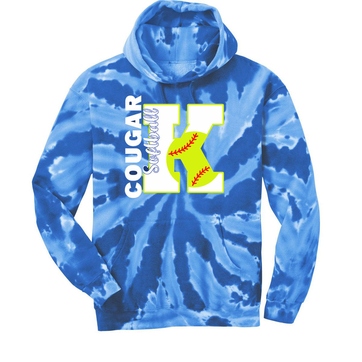 Kittatinny Softball Tie-Dye Hooded Sweatshirt Design 5