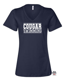 Kittatinny Swimming Design 1 V-neck T-Shirt