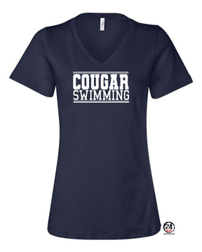 Kittatinny Swimming Design 1 V-neck T-Shirt
