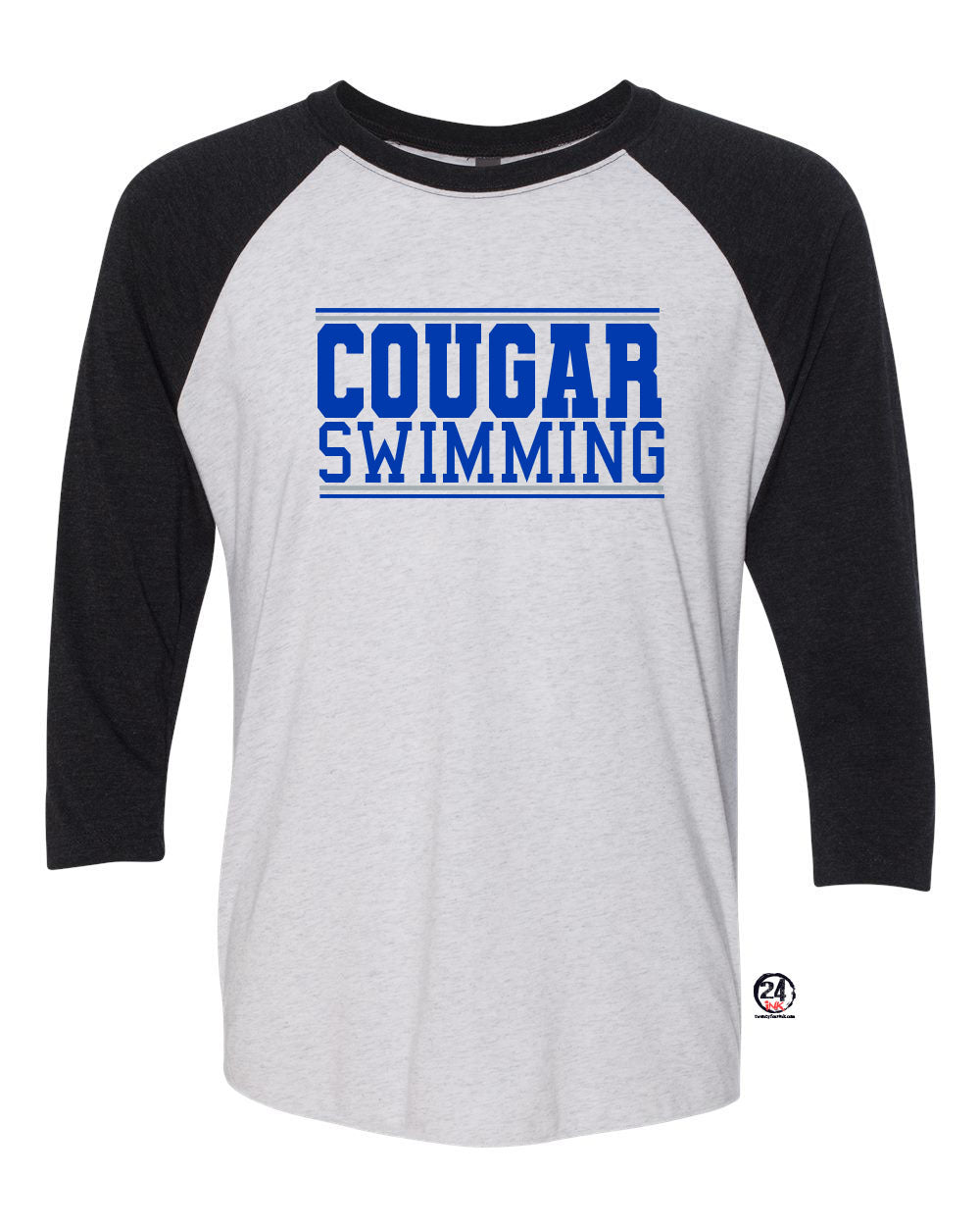 Kittatinny Swimming Design 1 raglan shirt