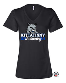 Kittatinny Swimming Design 2 V-neck T-Shirt