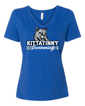 Kittatinny Swimming Design 2 V-neck T-Shirt