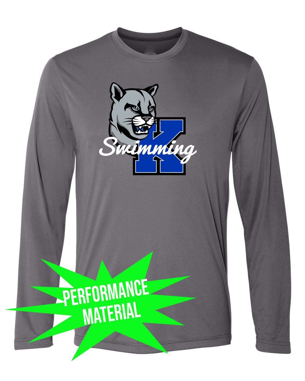 Kittatinny Swimming Performance Material Design 3 Long Sleeve Shirt