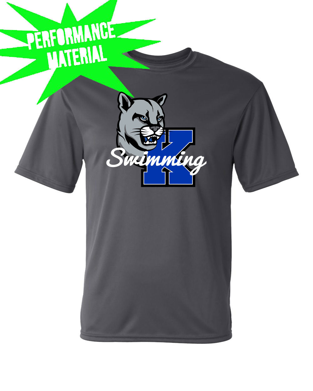 Kittatinny Swimming Performance Material T-Shirt Design 3