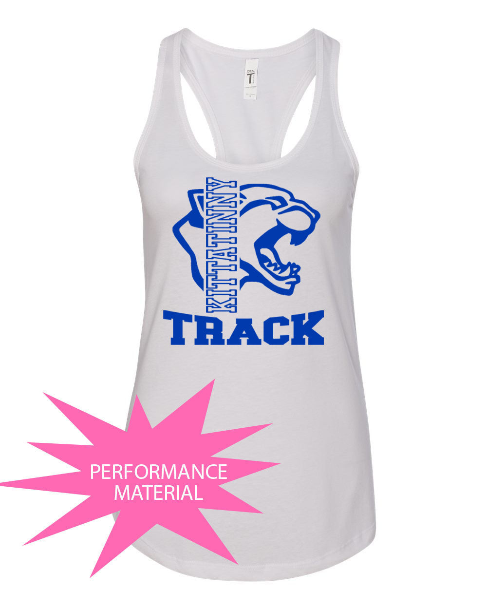 Kittatinny Track Performance Racerback Tank Top Design 8