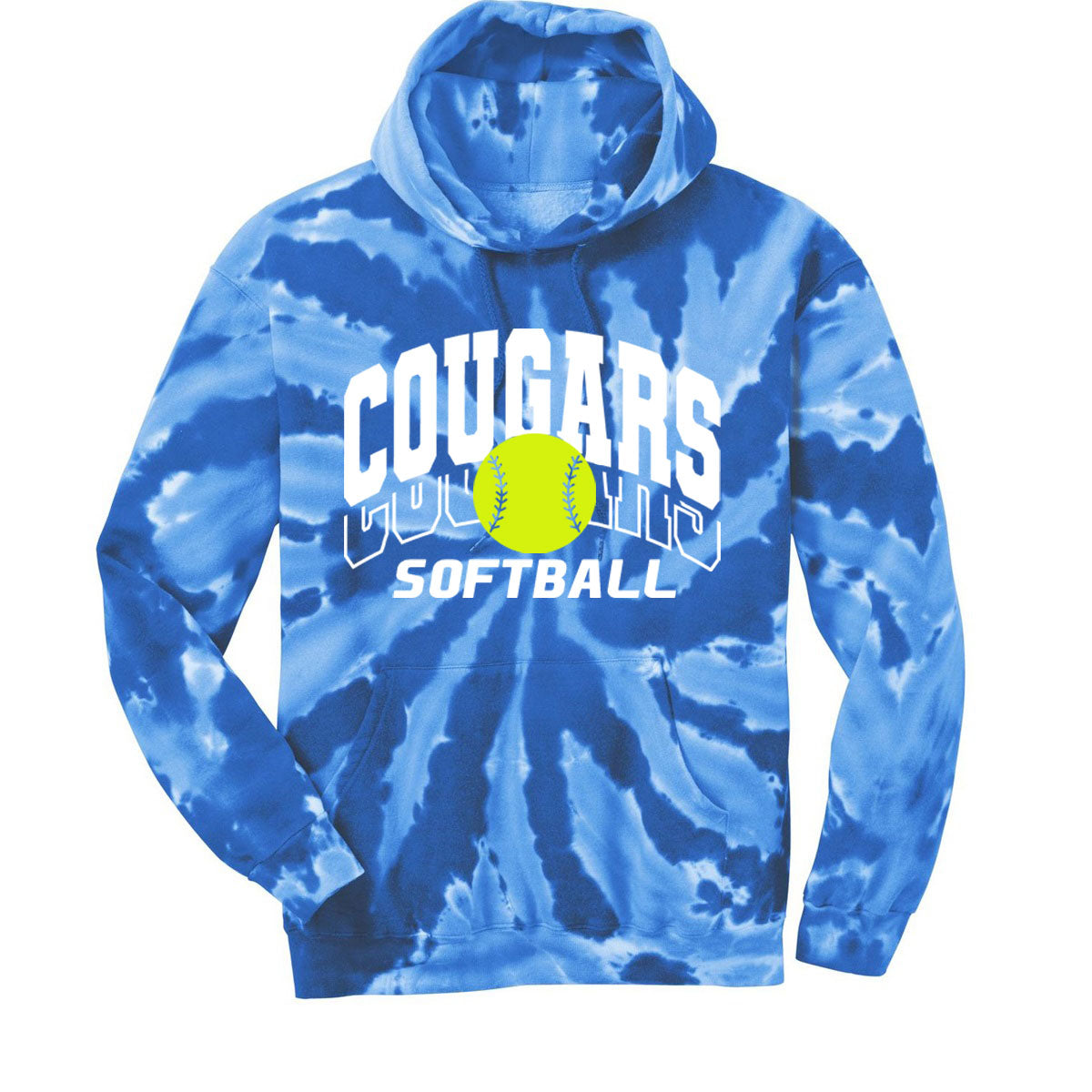 Kittatinny Softball Tie-Dye Hooded Sweatshirt Design 2