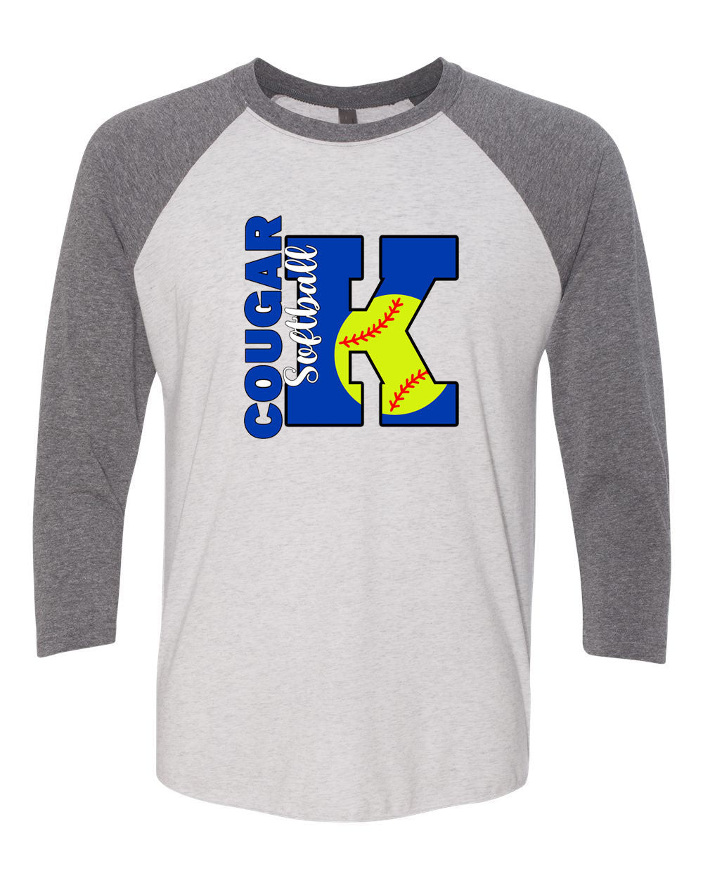 Kittatinny Softball raglan shirt Design 5